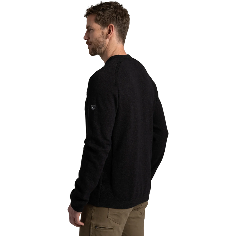 KÜHL Men’s Alibi™ Sweater in Raven side view with patch detail