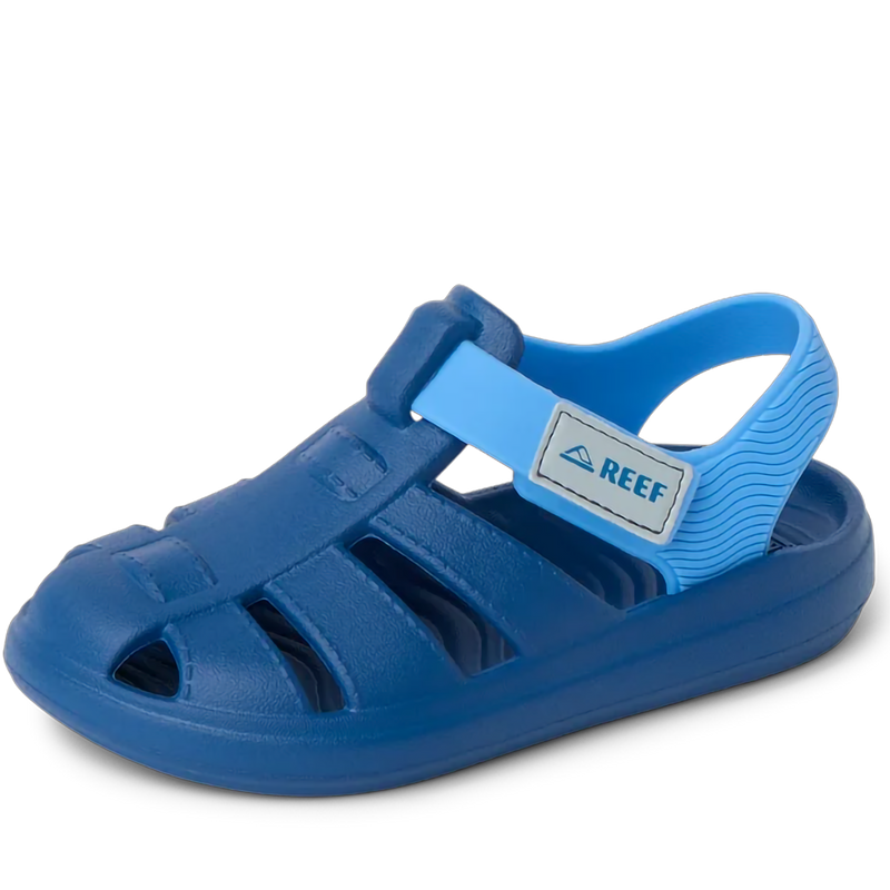 Youth Little Totally Beachin, Reef Youth Little Totally Beachin in Blue/Light Blue left front