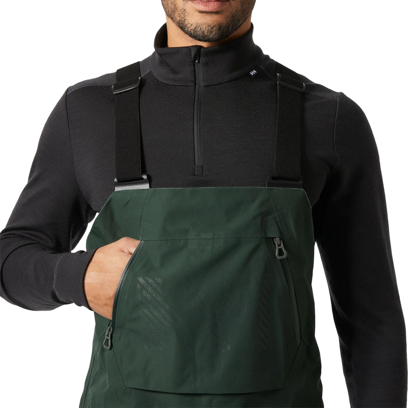 Men's Ridge Infinity Shell Bib 2.0, Helly Hansen Men's Ridge Infinity Shell Bib 2.0 Front Pocket