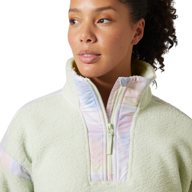 Women's Imperial Pile Zip Pullover, Helly Hansen Women's Imperial Pile Zip Pullover front zipper detail