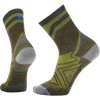 Smartwool Run Zero Cushion Mid Crew Pattern Sock in D11-Military Olive