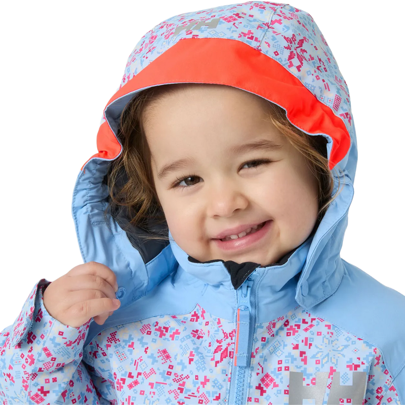 Helly Hansen Youth Legend Jacket in Bright Blue hood detail