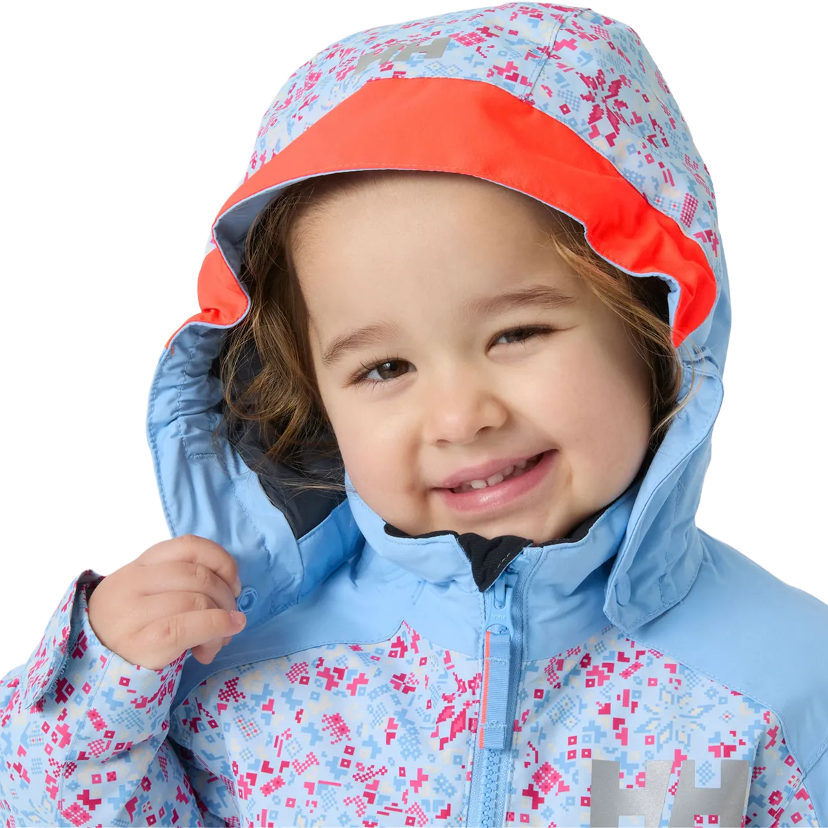 Helly Hansen Youth Legend Jacket in Bright Blue hood detail