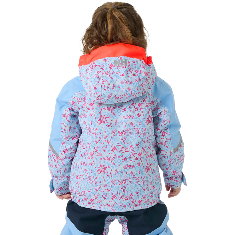 Helly Hansen Youth Legend Jacket in Bright Blue on model back view