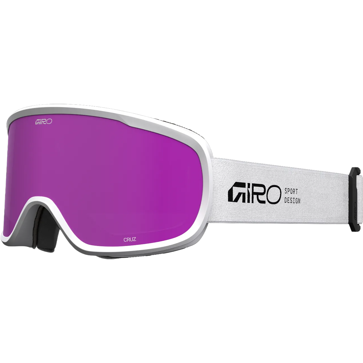 Giro Cruz in White Stacked + Pink Amber