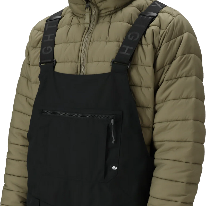 Men's Hot Lap Insulated Bib, 686 Men's Hot Lap Insulated Bib Chest Pocket