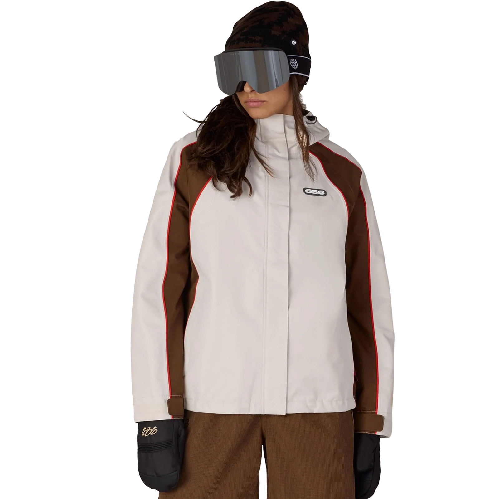 686 Women's Hologram Jacket in LSCB-Limestone Colorblock