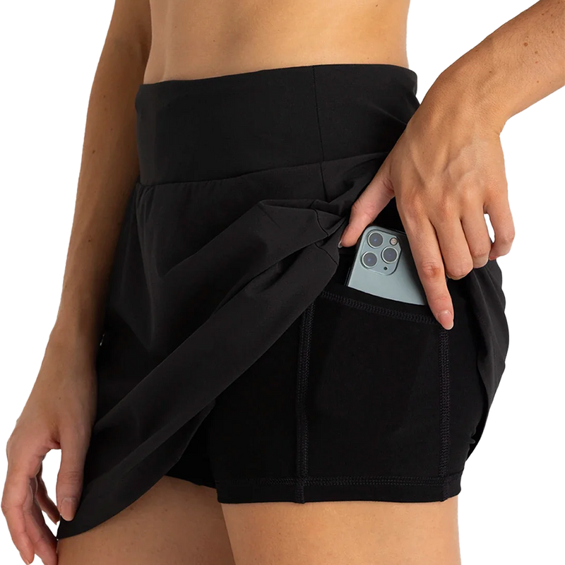 Women's Bamboo-Lined Active Breeze Skort, Free Fly Women's Bamboo-Lined Active Breeze Skort Pocket