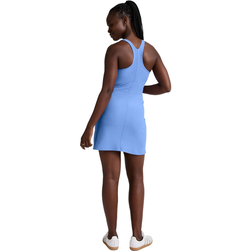 Women's Spacedye ReFocus Dress, Beyond Yoga Women's Spacedye ReFocus Dress in Flower Blue Heather back