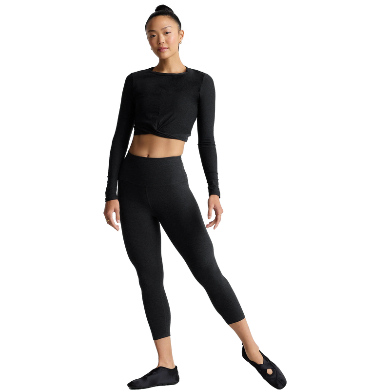 Women's Featherweight Cropped Long Sleeve Pullover, Beyond Yoga Women's Featherweight Cropped Long Sleeve Pullover Full View