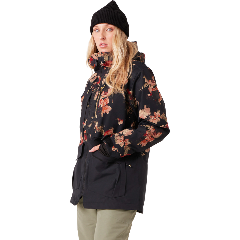 Women's Incline Parka Jacket, Roxy Women's Incline Parka Jacket in R1G Rose Garden front left
