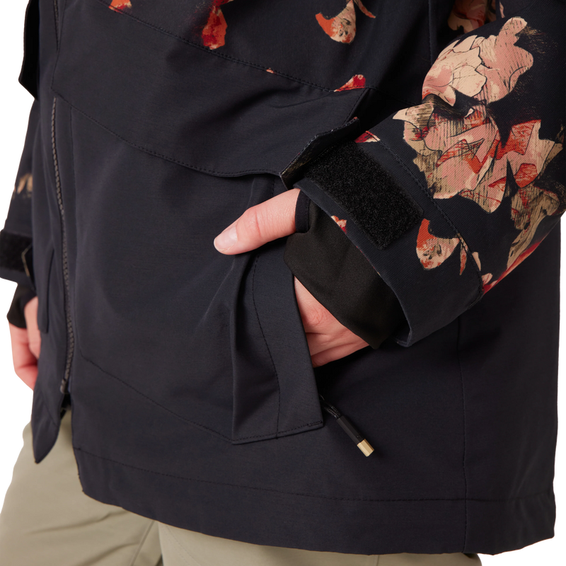 Women's Incline Parka Jacket, Roxy Women's Incline Parka Jacket in R1G Rose Garden left front pocket