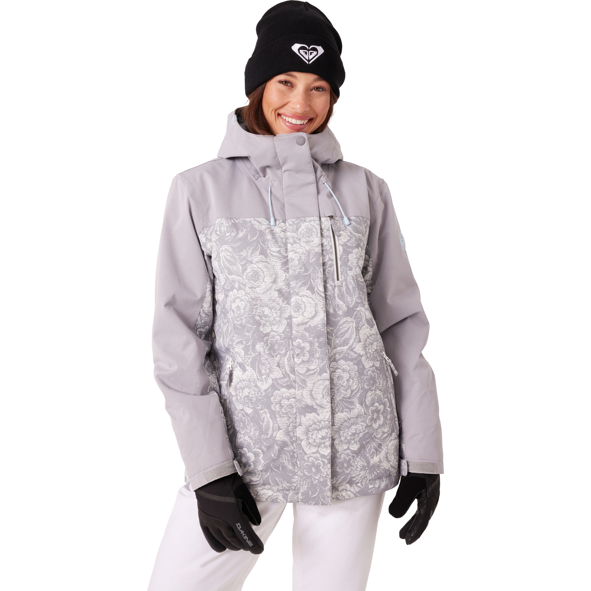 Roxy Women's Jetty Block Jacket in HGC Heather Grey Combo