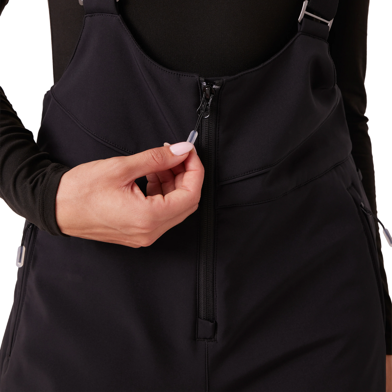 Women's Summit Bib, Roxy Women's Summit Bib Front Zipper