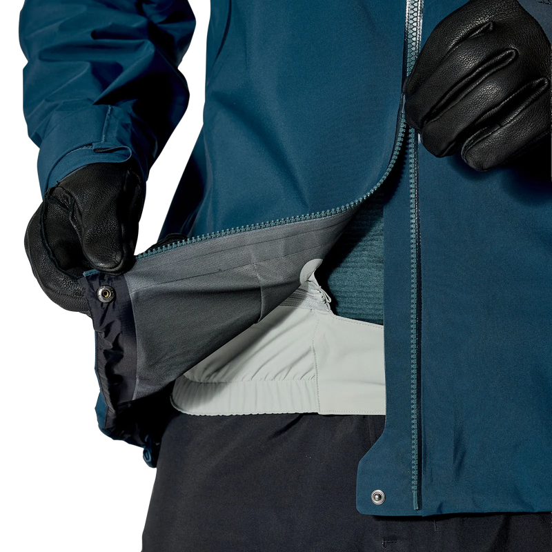 Men's Khroma Diffuse GTX Jacket, Rab Men's Khroma Diffuse GTX Jacket in TMB Tempest Blue bottom zipper