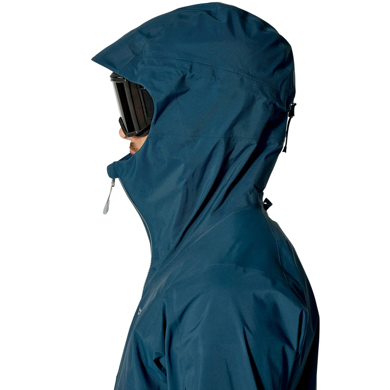 Men's Khroma Diffuse GTX Jacket, Rab Men's Khroma Diffuse GTX Jacket in TMB Tempest Blue hood left