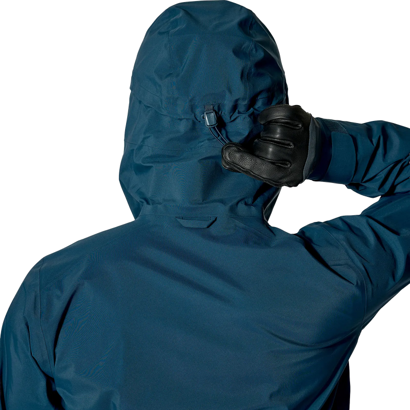 Men's Khroma Diffuse GTX Jacket, Rab Men's Khroma Diffuse GTX Jacket in TMB Tempest Blue hood back