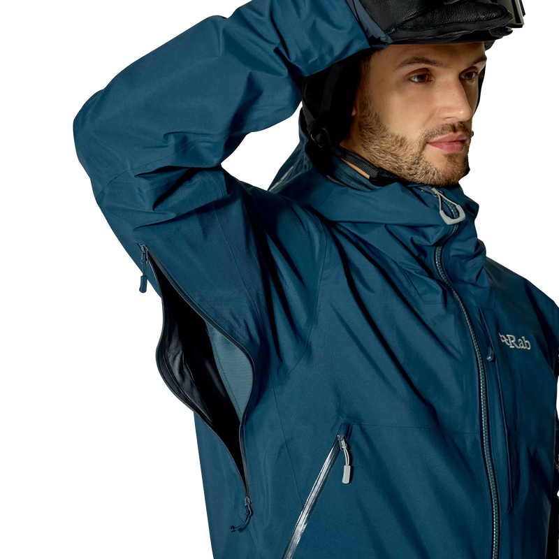 Men's Khroma Diffuse GTX Jacket, Rab Men's Khroma Diffuse GTX Jacket in TMB Tempest Blue pit vent