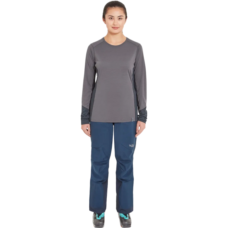 Women's Khroma Converge Gore-Tex Pants, Rab Women's Khroma Converge Gore-Tex Pants in Tempest Blue front