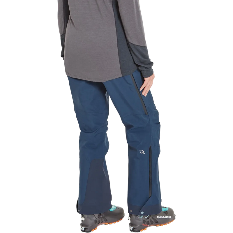 Women's Khroma Converge Gore-Tex Pants, Rab Women's Khroma Converge Gore-Tex Pants in Tempest Blue back right