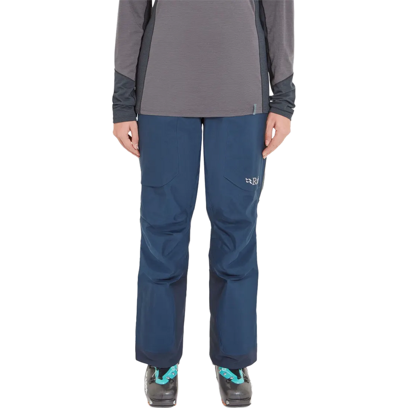 Women's Khroma Converge Gore-Tex Pants, Rab Women's Khroma Converge Gore-Tex Pants in Tempest Blue front