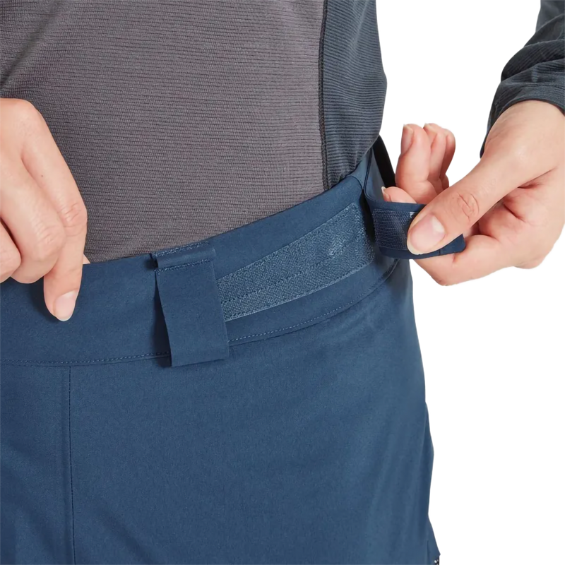 Women's Khroma Converge Gore-Tex Pants, Rab Women's Khroma Converge Gore-Tex Pants in Tempest Blue waist adjustment