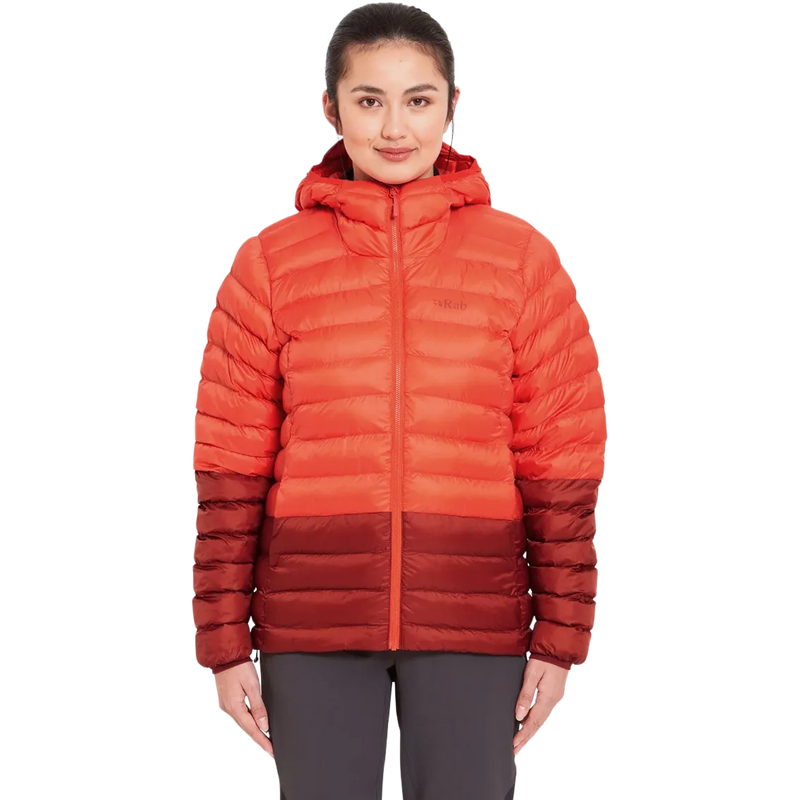 Women's Cirrus Alpine Jacket, Rab Women's Cirrus Alpine Insulated Jacket front on model