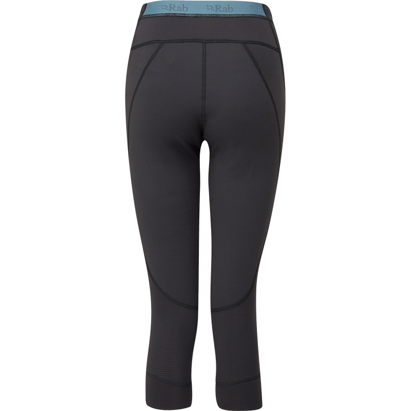 Women's Ocular 3/4 Tights, Rab Women's Ocular 3/4 Tights in BLK-Black back