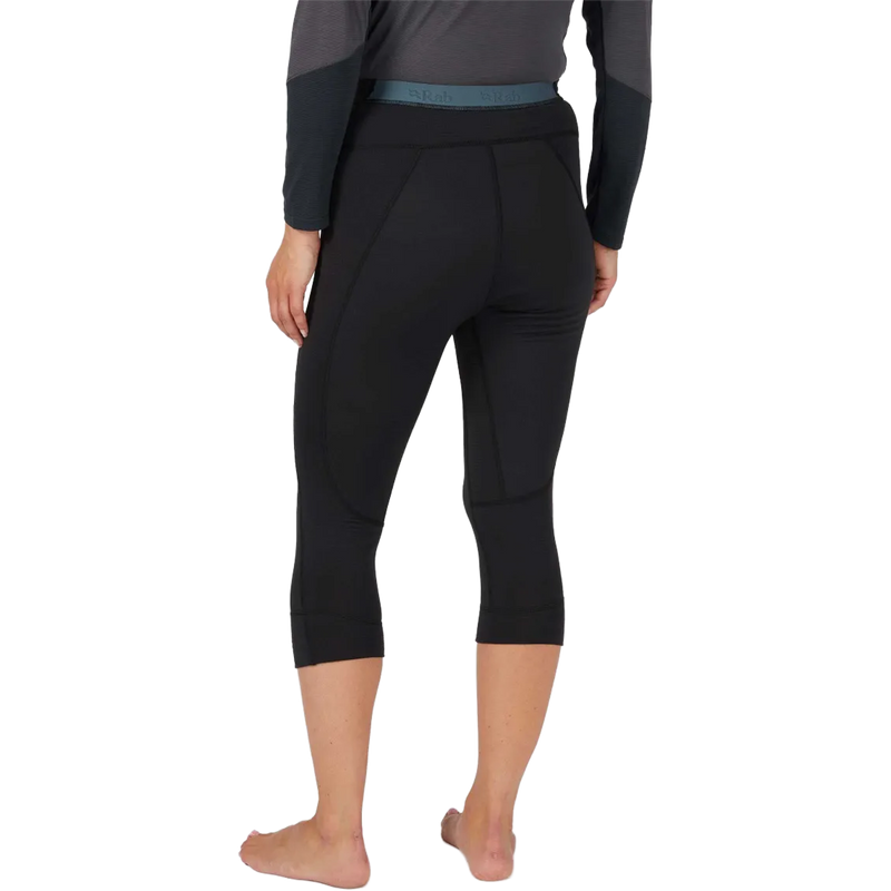 Women's Ocular 3/4 Tights, Rab Women's Ocular 3/4 Tights in BLK-Black back