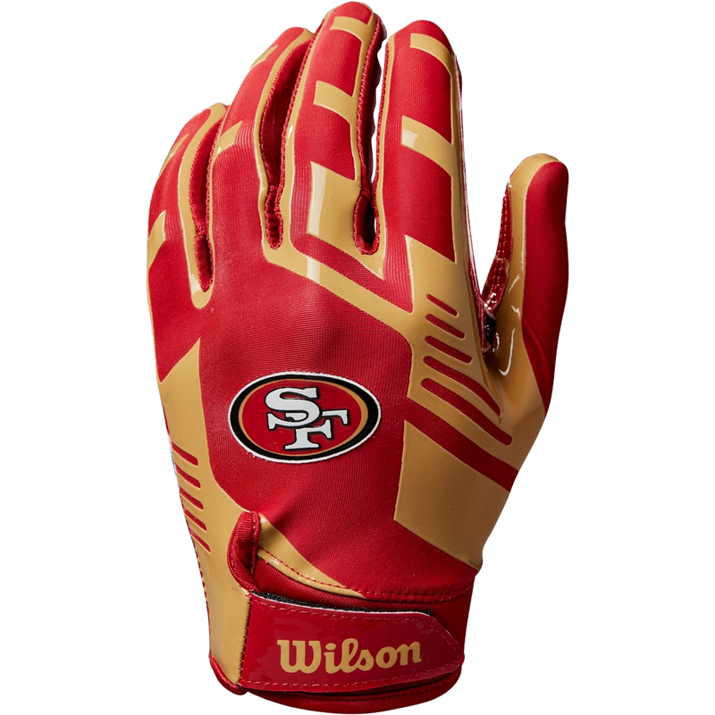Youth NFL Stretch Fit Receivers Gloves, Wilson Youth NFL Stretch Fit Receivers Gloves back of hand