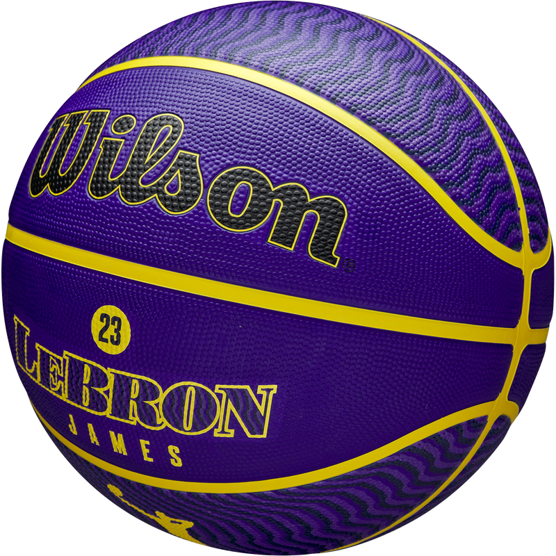 NBA Player Icon Outdoor Lebron - 29.5", Wilson NBA Player Icon Outdoor Lebron 3/4 Front