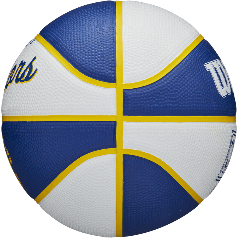 NBA Team Retro Mini Warriors, Wilson NBA Team Retro Warriors Mini Basketball Side