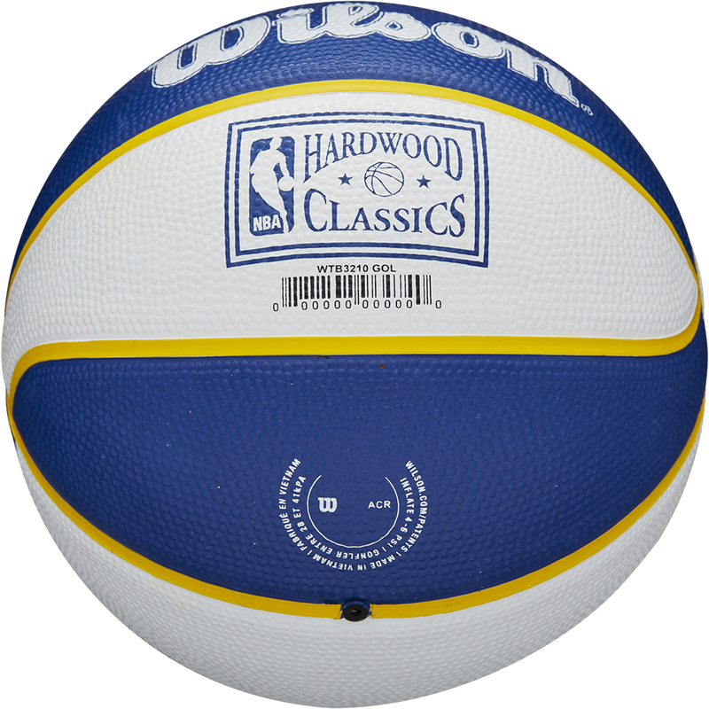 NBA Team Retro Mini Warriors, Wilson NBA Team Retro Warriors Mini Basketball Bottom
