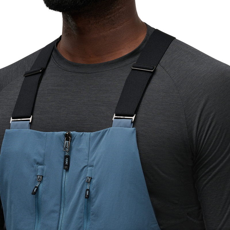 Men's Recon Stretch Bibs, Black Diamond Men's Recon Stretch Bibs chest pockets