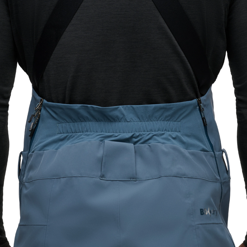 Men's Recon Stretch Bibs, Black Diamond Men's Recon Stretch Bibs back hem