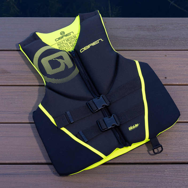 Men's Traditional RS Neo, O'Brien Men's Traditional RS Neo in Black/Yellow on deck