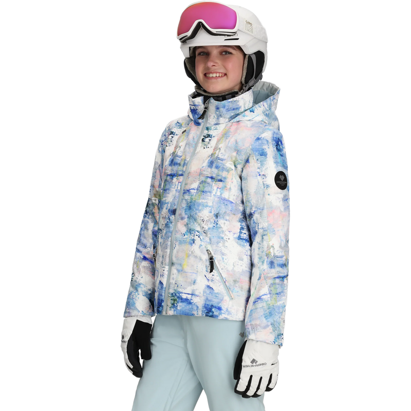 Youth Rylee Print Jacket, Obermeyer Youth Rylee Print Jacket side on model