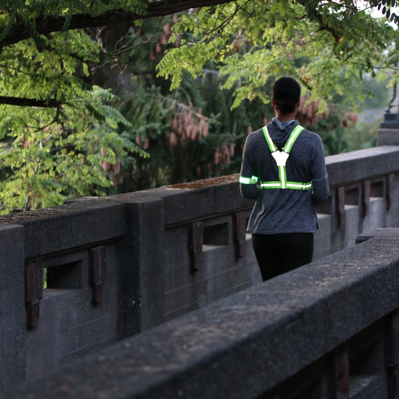 Xinglet Vest, Amphipod Xinglet™ Reflective Vest back on runner
