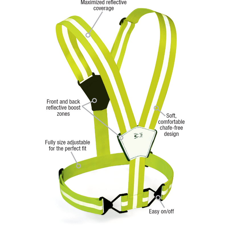 Xinglet Vest, Amphipod Xinglet™ Reflective Vest infographic