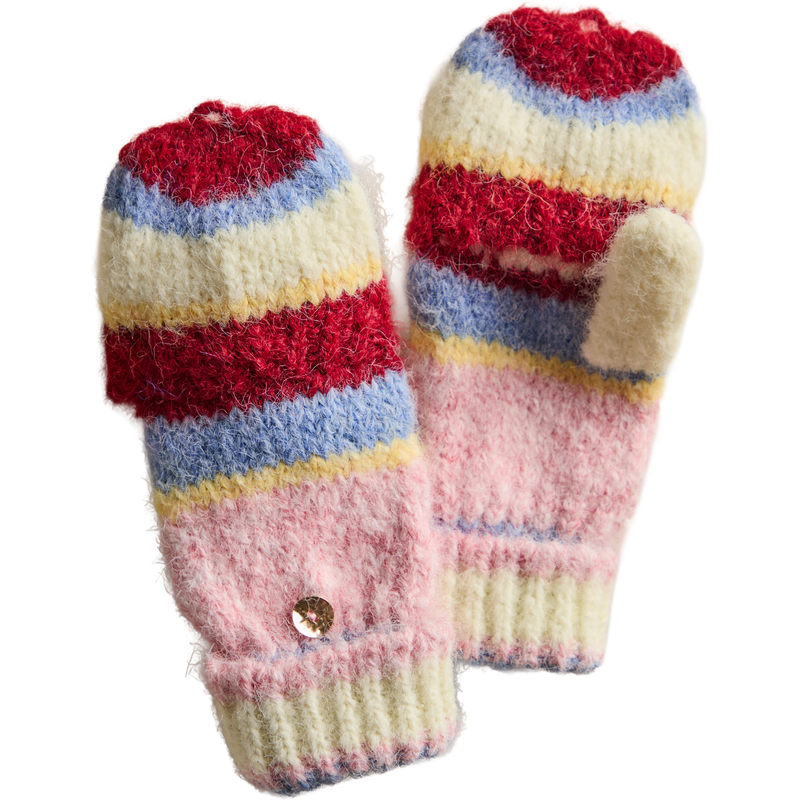 Women's Super Stripe Gloves, Free People Women's Super Stripe Gloves in Ivory Combo
