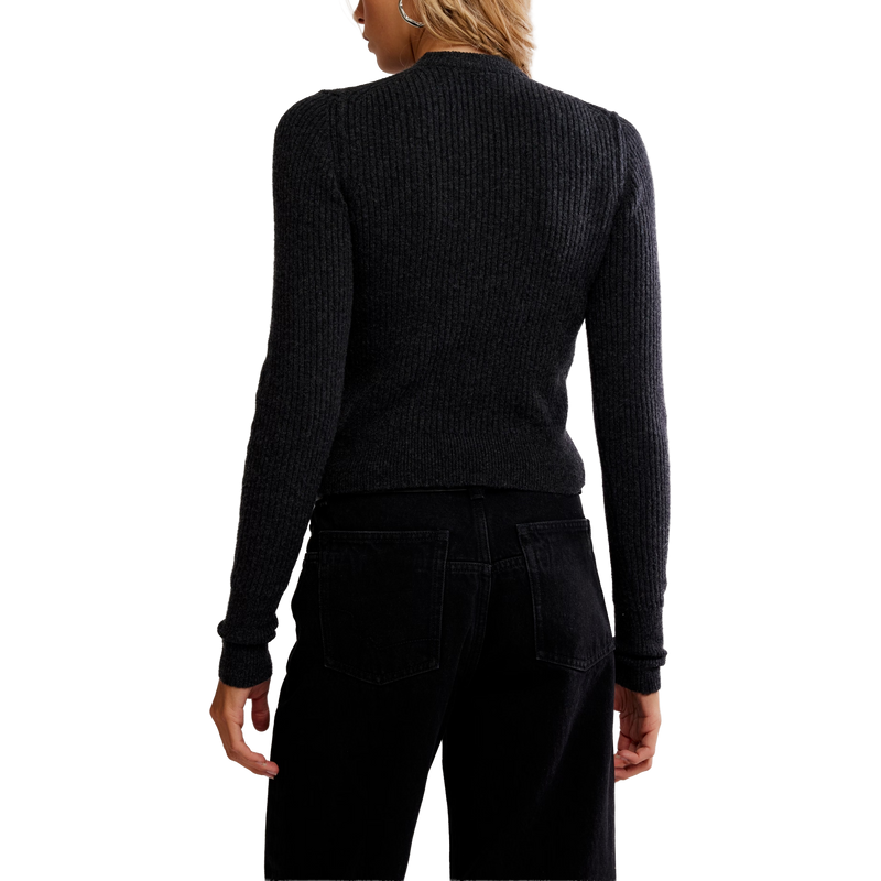 Women's Even After Pullover, Free People Women's Even After Pullover in 0016 Charcoal back