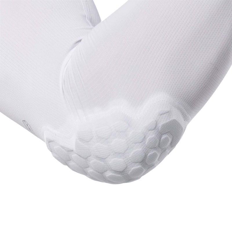 UA Gameday Pro Padded Elbow Sleeve, UA Gameday Pro Padded Elbow Sleeve in White flexed