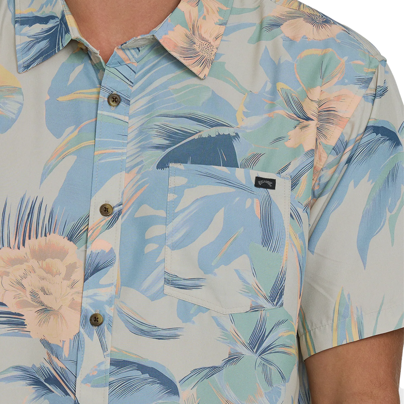Men's Sundays Lounge Short Sleeve, Billabong Men's Sundays Lounge Short Sleeve Front Pocket