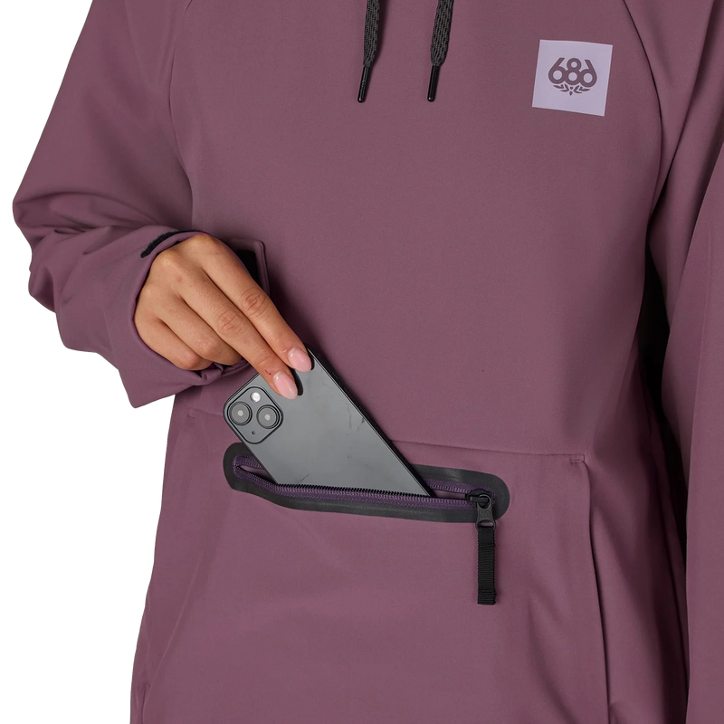 Women's Waterproof Hoody, 686 Women's Waterproof Hoody front pocket