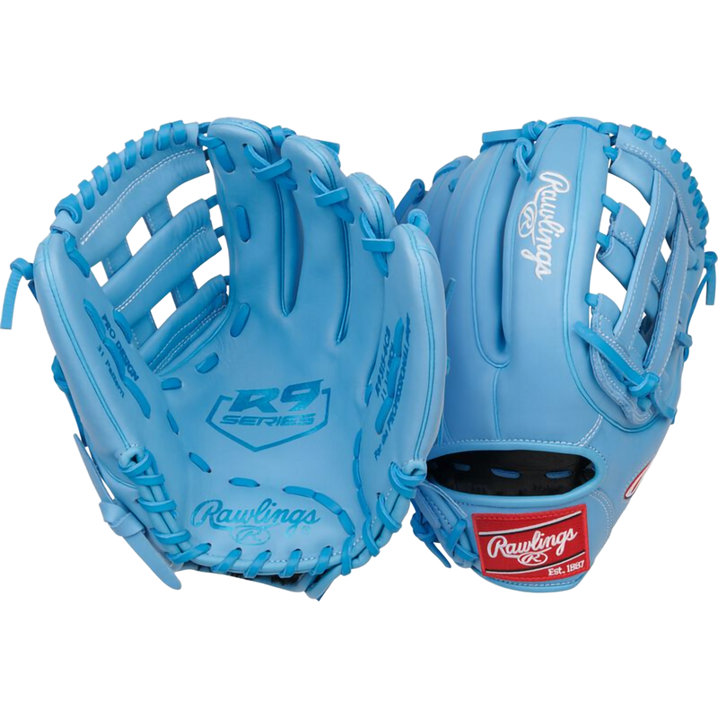 R9 11.75" Pro H-Web, Rawlings R9 11.75" Pro H-Web in Columbia Blue front and back