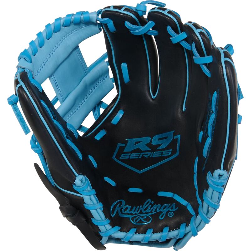 R9 11.5" Pro I-Web, Rawlings R9 11.5" Pro I-Web in Black/Columbia Blue palm