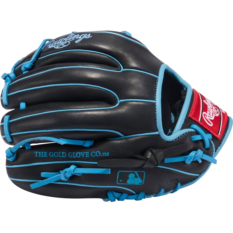 R9 11.5" Pro I-Web, Rawlings R9 11.5" Pro I-Web in Black/Columbia Blue outside small finger