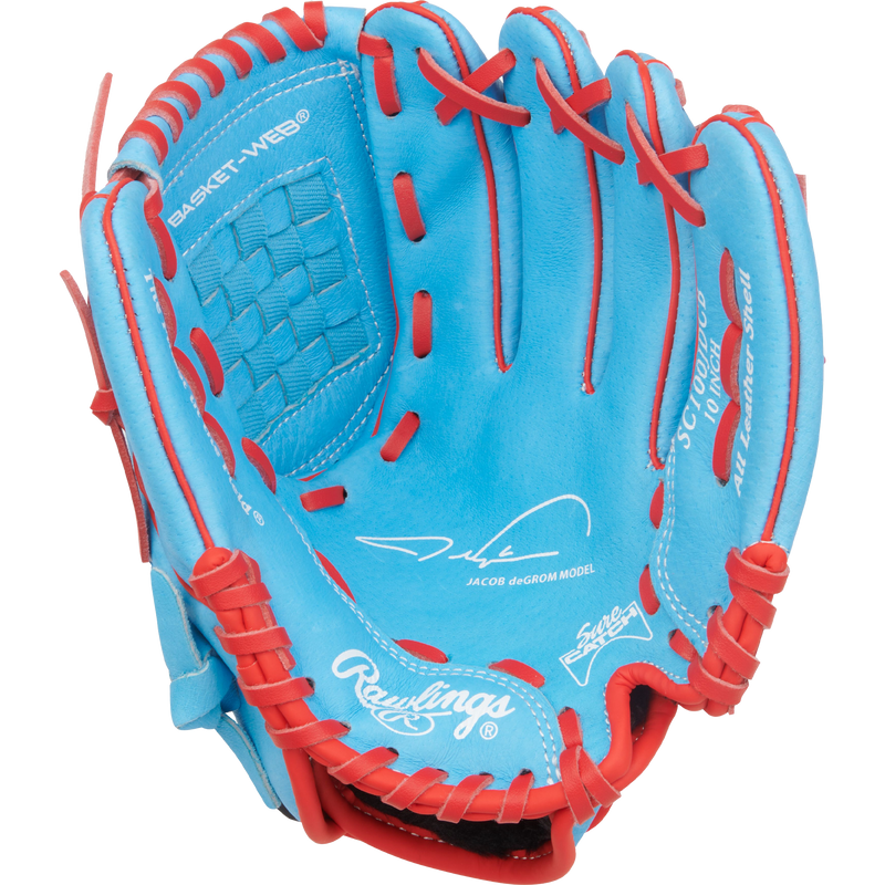 Youth Sure Catch deGrom - 10" Basket Web, Rawlings Youth Sure Catch deGrom - 10" Basket Web Palm