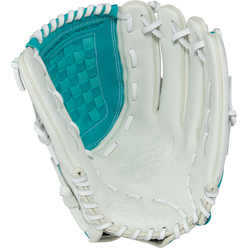 Shut Out Fastpitch - 12.5" Basket Web First Base Glove, Rawlings Shut Out Fastpitch - 12.5" Basket Web First Base Glove Palm