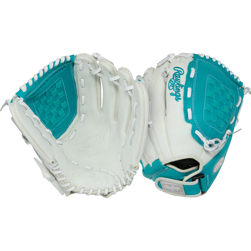 Shut Out Fast Pitch - 12" Basket Web Glove, Rawlings Shut Out Fast Pitch - 12" Basket Web Glove Front and Back